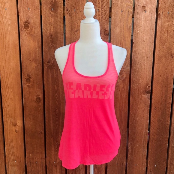 with love Tops - FEARLESS ❤️ Hot Pink Racerback Tank Top MEDIUM
